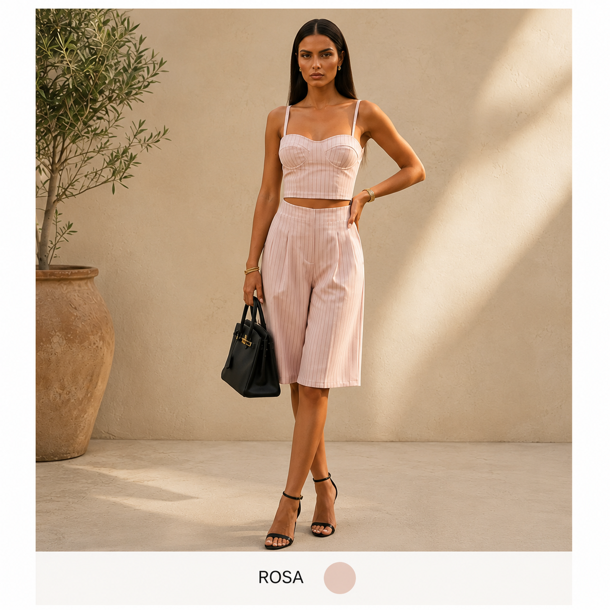 Conjunto Roma Pinstripe