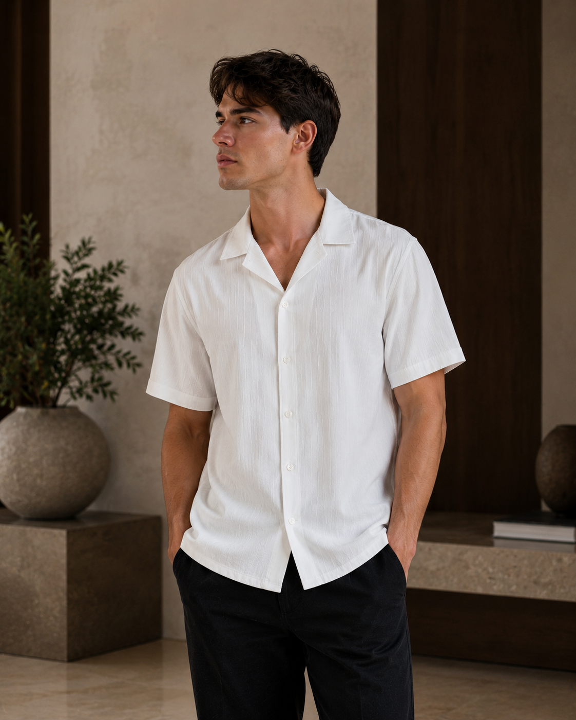 Camisa camp collar