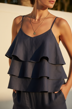 Conjunto lino azul marino — foto 4