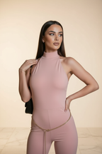 Foto 2 - Jumpsuit rosa con bolso