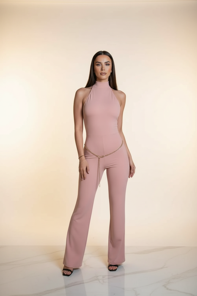 Foto 5 - Jumpsuit rosa claro