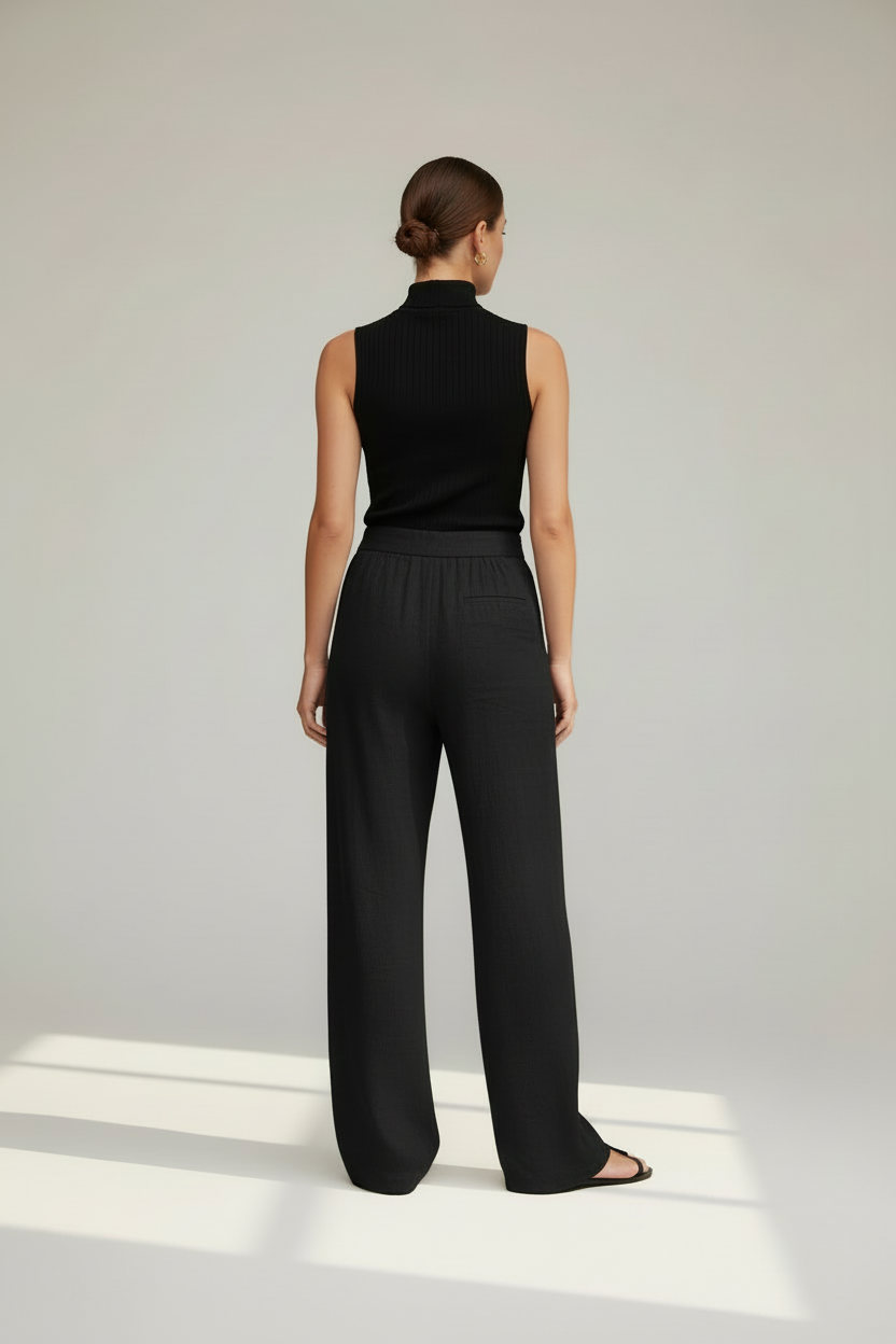 Pantalón negro espalda sin listón