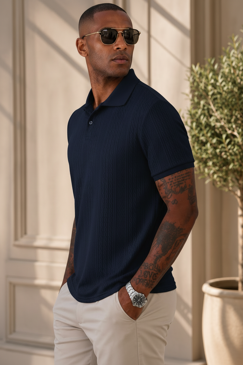 Polo azul oscuro