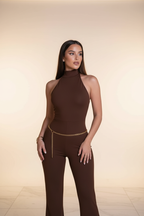 Prueba fondo claro elegante - Jumpsuit marrón